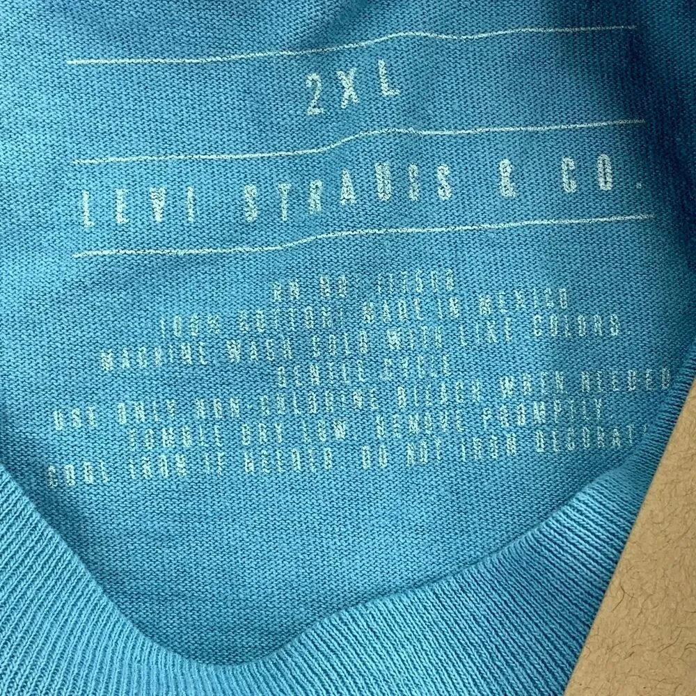 Levi's Mens Slim Fit 3D-Effect Pilot Short Sleeve T-Shirt Blue 2XL